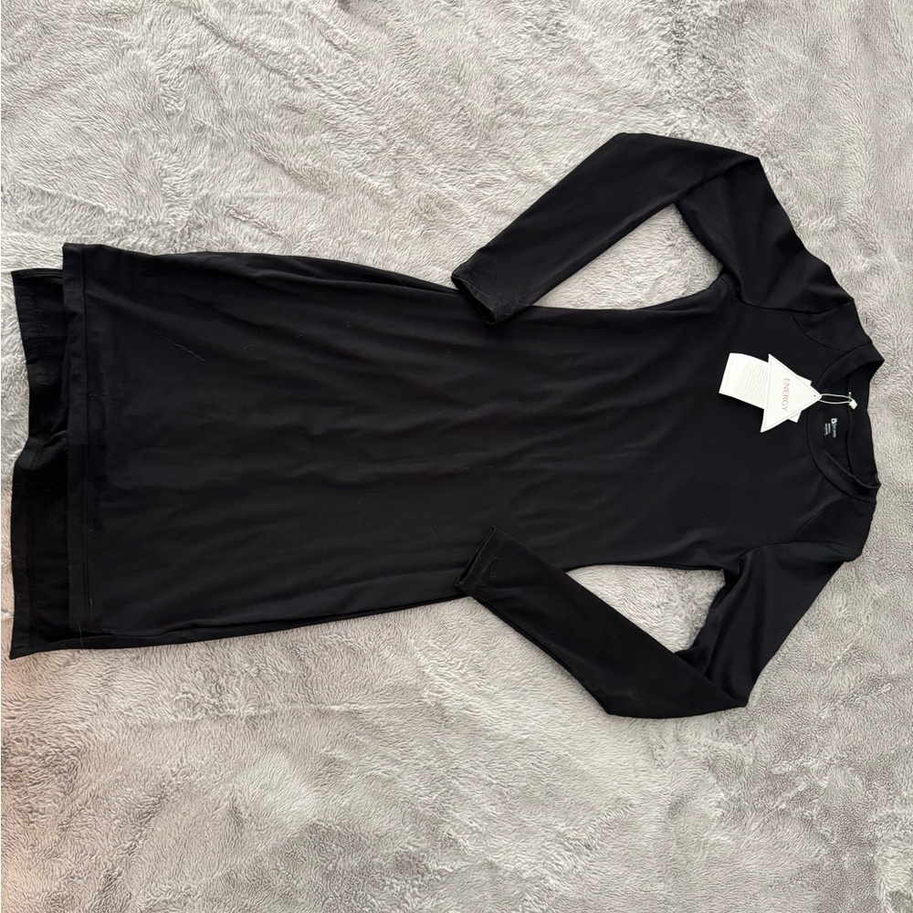 BuffBunny Energy Fall in Love Long Sleeve Dress in Black